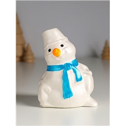 Фигурка гипс «Снеговик», 10×6 см, перламутр