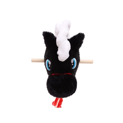 Мягкая игрушка «Конь-скакун», на палке, МИКС, чёрная