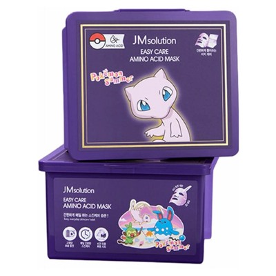 JMsolution Набор масок с аминокислотами Easy Care Amino Acid Mask Pokemon Summer