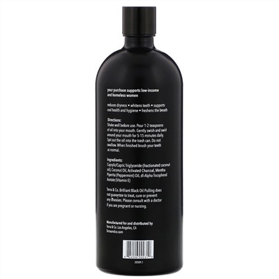 Terra & Co., Brilliant Black Oil Pulling, Mint, 6.75 oz (200 ml)