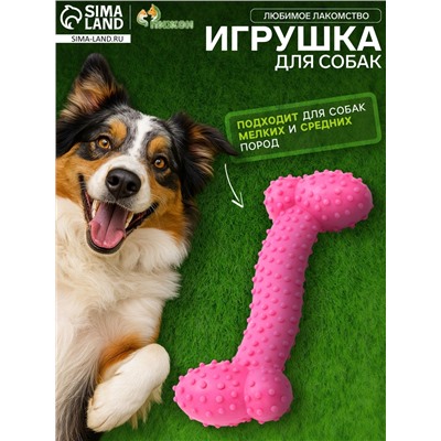 Жевательная игрушка для собак «Любимое лакомство», 11×4 см, TPR, розовая