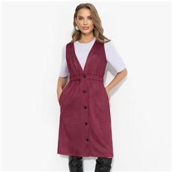 Сарафан из мягкой экозамши, Магическая сила (бордо)