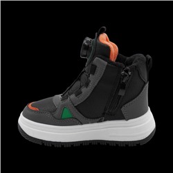 Кроссовки зимние на меху В7186-3 черно серые