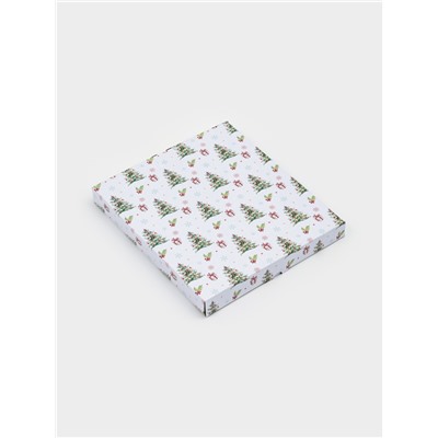 Блюдо сервировочное новогоднее Доляна «С Новым Годом», 24.5×24.7×2 см, стекло, белое