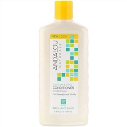 Andalou Naturals, Кондиционер, бриллиантовое сияние, для силы и стойкости, подсолнечник и цитрус, 340 мл (11,5 жидких унций)
