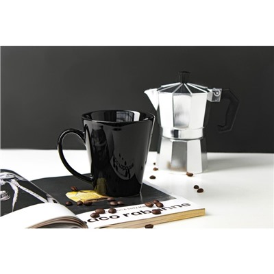 Кружка керамическая Доляна Coffee break, 370 мл, чёрный