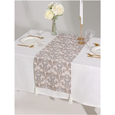 Дорожка на стол Этель Classic 40×149 см, 100% хлопок, рогожка 186 г/м², серая
