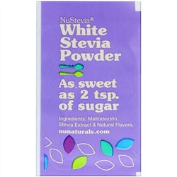 NuNaturals, NuStevia, порошок белой стевии, 1000 пакетиков, 1000 г (2,23 фунта)