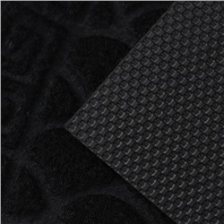 Коврик придверный Доляна «Спираль», полукруглый, влаговпитывающий, без окантовки, 38×58 см, цвет МИКС