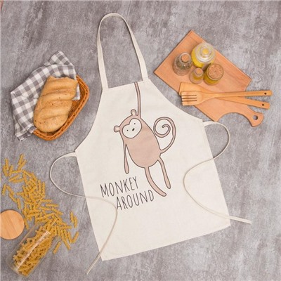 Фартук «Этель» Monkey Around, 40×50 см, 50% п/э, 50% лён