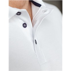 Футболка-поло из фактурного трикотажа