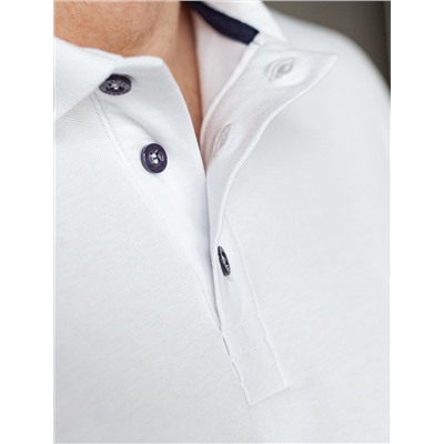 Футболка-поло из фактурного трикотажа