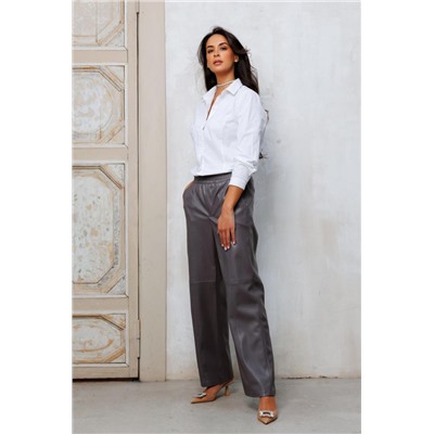 Брюки из экокожи 272-1 (Серый)