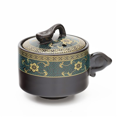 Набор для чайной церемонии ДЖЕКИЧАЙ «Чаоян», 8 предметов, на 6 персон, пиала 65 мл, чайник 175 мл, гундаобэй 180 мл, керамика, чёрный