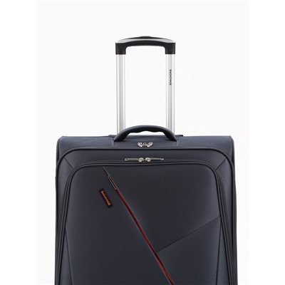 Чемодан на колёсах Bagvoyage большой 113 л (L), на молнии, 4 колеса, тёмно-серый