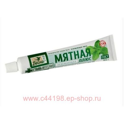 Весна Зубная паста Мятная освежающая Главаптека 90 гр
