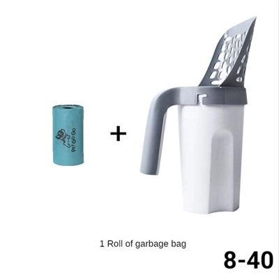 Совок для кошачьего туалета с контейнером и лопаткой #22975096