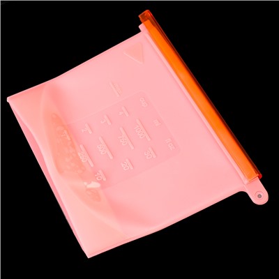 Пакет силиконовый для хранения с герметичной застежкой 1000 мл / HR-102 /уп 100/