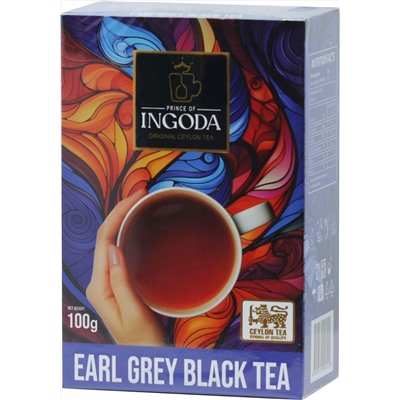 PRINCE OF INGODA. Черный чай Earl Grey 100 гр. карт.упаковка