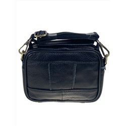 Сумка мужская из натуральной кожи, цвет черный