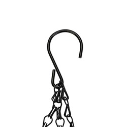 Кашпо подвесное «Полусфера», d=35 см, h=58 см, металлическое, со вставкой из кокоса, Greengo