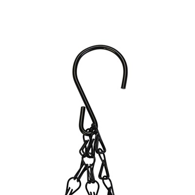 Кашпо подвесное «Полусфера», d=35 см, h=58 см, металлическое, со вставкой из кокоса, Greengo