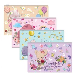 Папка на гибкой молнии B5 ZIP Cute Animals ассорти 54923 ErichKrause