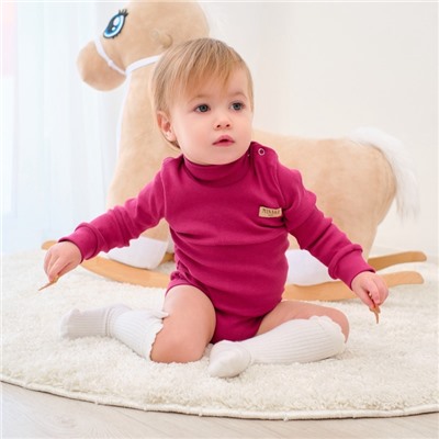 Боди-водолазка детская MINAKU, малиновое, рост 62-68 см