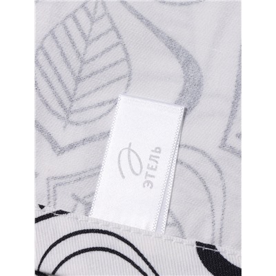 Дорожка на стол Этель Leaves 40×149 см, 100% хлопок, саржа 190 г/м², белая/чёрная