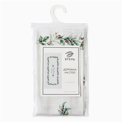 Дорожка на стол Этель Christmas collection 30×70 см, 100% хлопок, саржа 190 г/м², белая