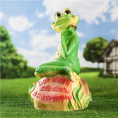 Садовая фигура из гипса «Лягушка на камне», 52×23×30 см