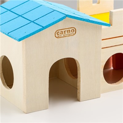 Дом для грызунов с лесенкой, дерево 24.2×10×10 см