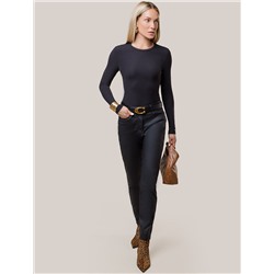 Джемпер из трикотажа в широкий рубчик