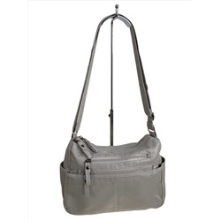 Женская сумка из искусственной кожи, цвет светло серый