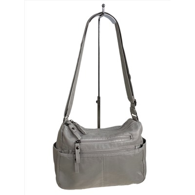 Женская сумка из искусственной кожи, цвет светло серый