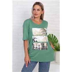 Футболка 786 с рисунком листья пальмы НАТАЛИ, 986272