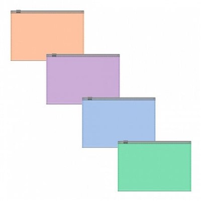 Папка на гибкой молнии С6 Matt Pastel Bloom непрозрачная ассорти 61171 ErichKrause