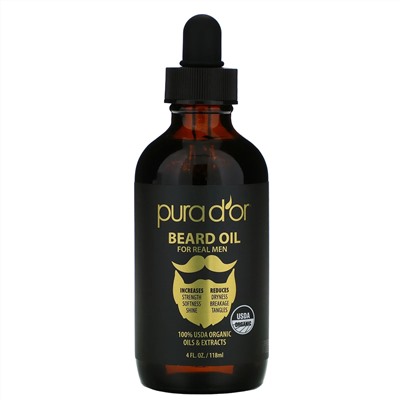 Pura D'or, Beard Oil, 4 fl oz (118 ml)