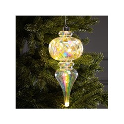 Ёлочная игрушка светодиодная «Сияние», 27×11 см, 12 LED, от батареек ААх2, свечение тёплое белое