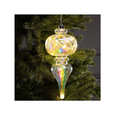 Ёлочная игрушка светодиодная «Сияние», 27×11 см, 12 LED, от батареек ААх2, свечение тёплое белое