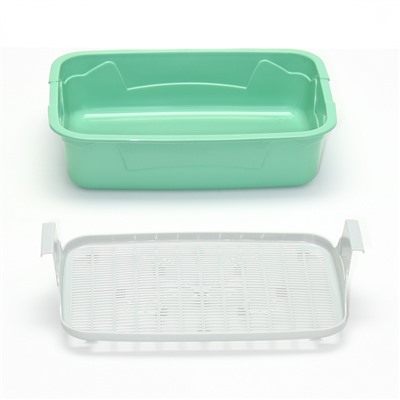 Туалет с сеткой, 44×33×11.5 см, серый, оливковый