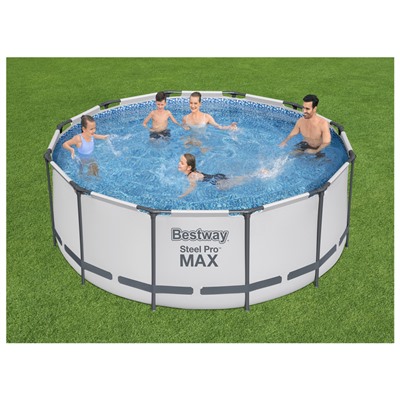 УЦЕНКА Бассейн каркасный Bestway Steel Pro Мах 56420, 366×122 см, фильтр-насос, тент, подстилка, круглый