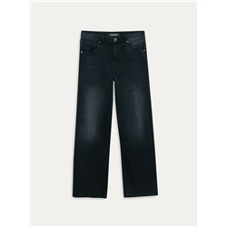 Актуальная коллекция CONTE CON-800 Чёрные джинсы wide leg с дополнительной петлёй для кастомизаций