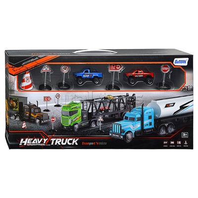 Набор машин "Контейнеровойз" с машинками и дорожными знаками, в коробке