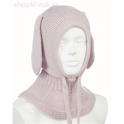 0303AV3 Зайка Балаклава-шлем для девочки флис (50-52)