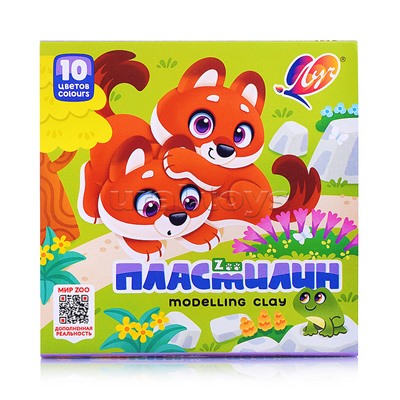 Пластилин 10 цв. "ZOO"