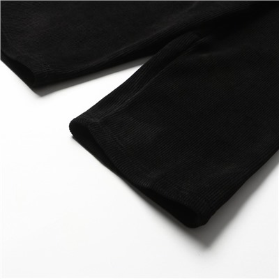 Брюки с начёсом для девочки, рост 98-104 см, чёрные