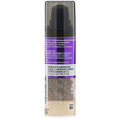Covergirl, Olay Simply Ageless, тональная основа 3 в 1, оттенок 205 «Слоновая кость», 30 мл (1 жидк. унция)