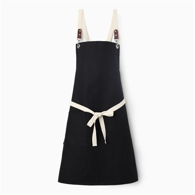 Фартук «Этель» Minimalist design, 60×70 см, dark, лён 45%, хлопок 55%, 395 г/м²