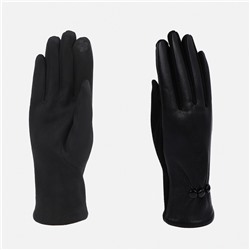 Перчатки женские, безразмерные, без утеплителя, цвет чёрный